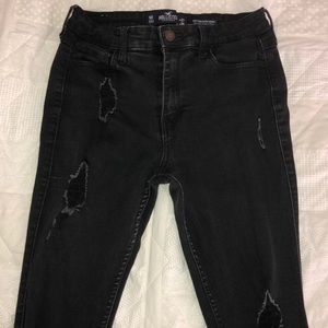 Hollister black high rise super skinny jeans